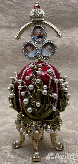 Яйцо Императорское Ландыш с портретами (3 цвета)