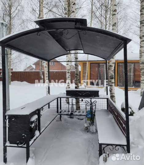 Мангал с крышей