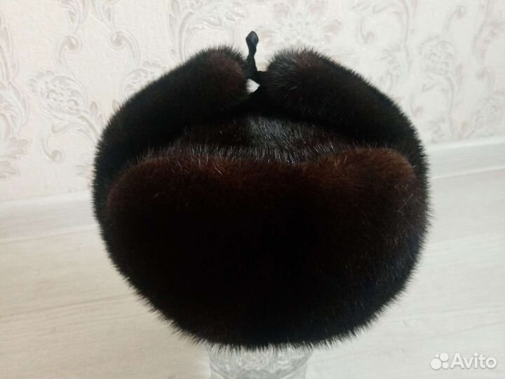 Норковая шапка мужская ушанка