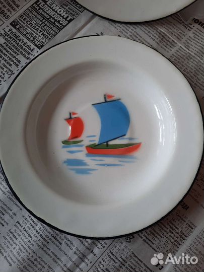 Тарелки эмалированные СССР