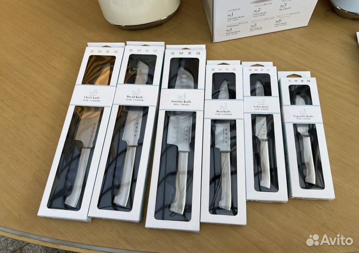 Ножи smeg набор комплект ножей смег