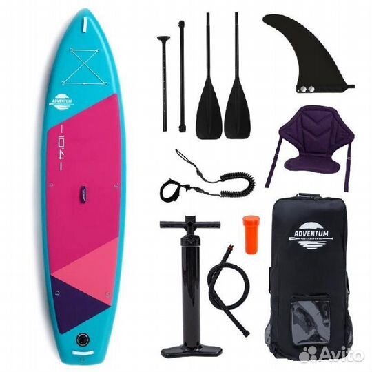 SUP Board adventum 10.4 голубой/розовый