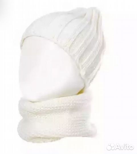 Вязаная шапка и снуд комплект