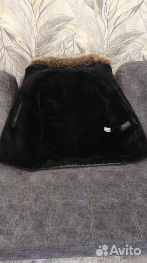 Кожаная дубленка мужская 50