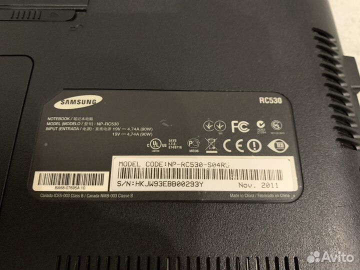 Ноутбук Samsung RC530 i5