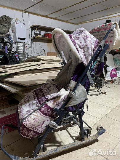 Коляска санки трансформер