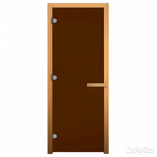 Дверь для Бани стекло Бронза Матовая 190х80 везуви