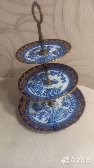 Ваза для фруктов / фруктовница cobalt