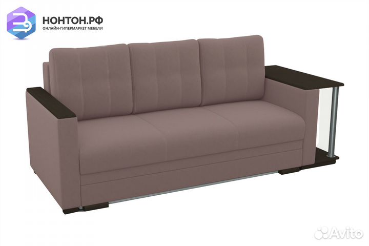 Диван еврокнижка Вега-39 розово-бежевый