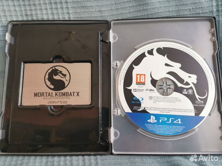 Steelbook mortal kombat X kollectors edition PS4