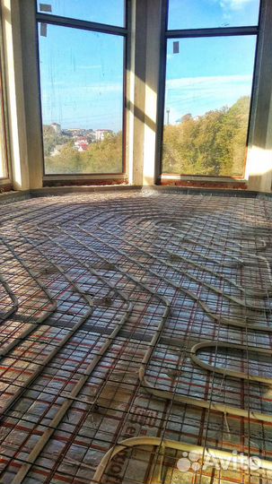 Стяжка пола на теплый пол