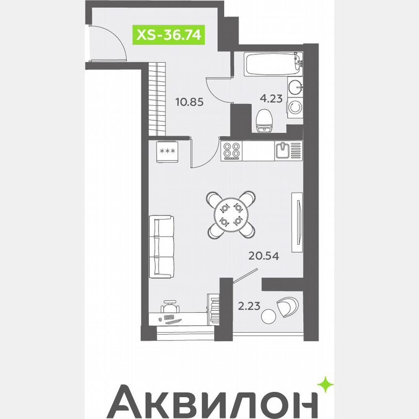 Квартира-студия, 37 м², 13/13 эт.