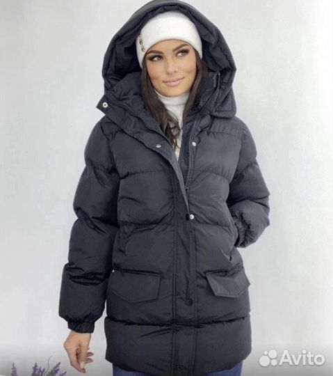 Пуховик зимний в трех цветах 38-52 р