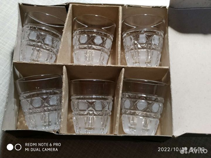 Хрустальные стопочки - набор в подарочной коробке