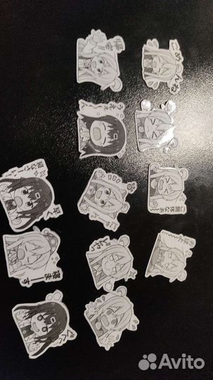 Наклейки самодельные чб