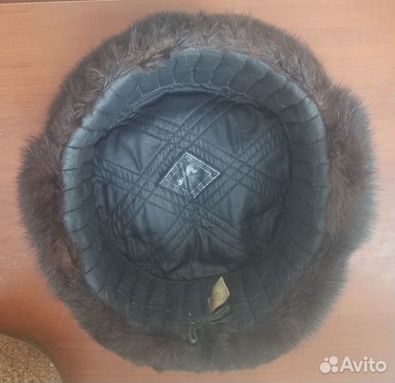 Шапка-ушанка норковая 62 размер