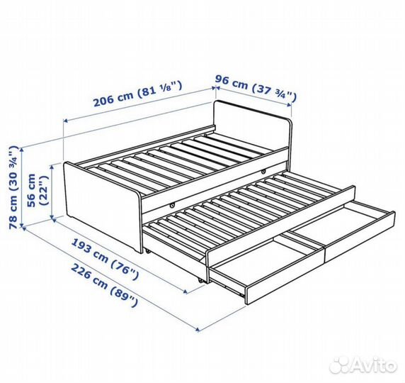 Кровать IKEA слэкт икеа