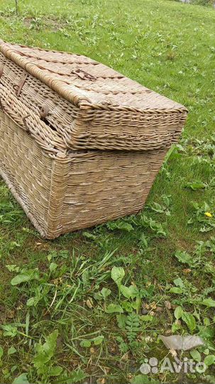 Сундук короб плетёный большой старинный
