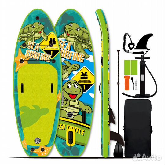 Надувная SUP-доска черепахи 244*81*15(детская)