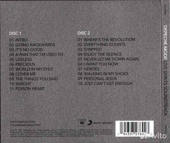 Depeche Mode - Live Spirits Soundtrack (2CD digi)