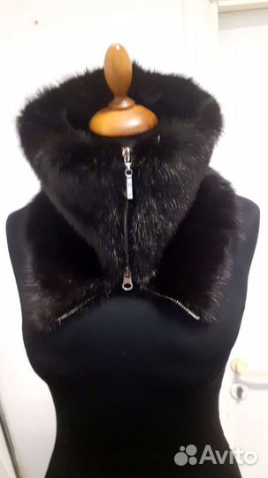 Воротник-снуд из меха норки на молнии
