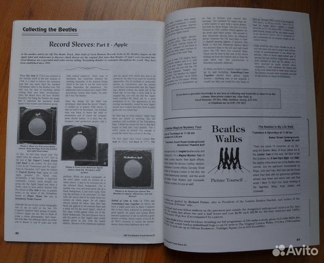 Журнал Off The Beatle Track 1997 Битлз журнал