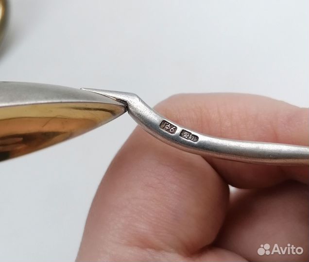 Серебряные ложки СССР эмаль