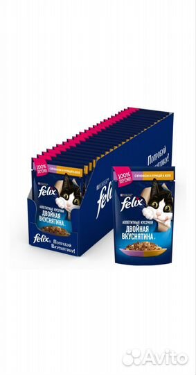 Влажный корм для кошек феликс