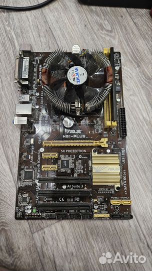 Материнская плата 1150 с процессором и памятью