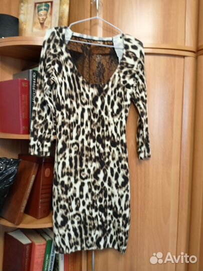 Платье трикотаж с принтом