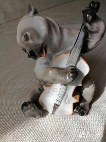 Статуэтка Медведь с контрабасом СССР