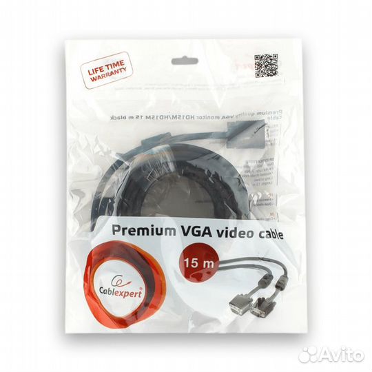 Кабель svga для монитора 15.0м Premium 15M/15M