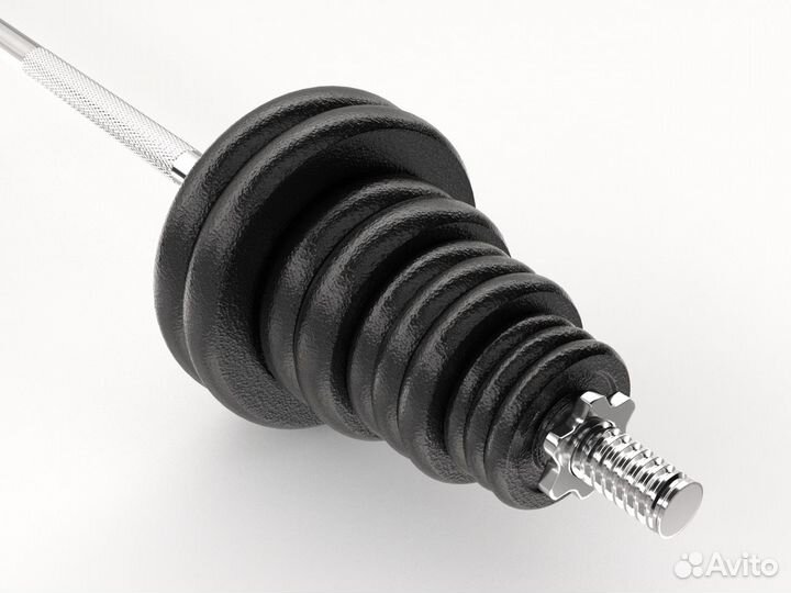 Набор гантелей и штанга Unixfit в кейсе 50kg