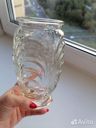 Ваза для цветов стекло винтаж