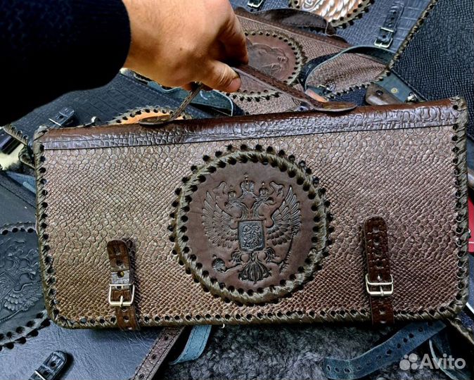 Кожаная скрутка нож+ топор