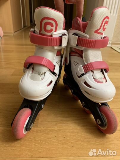 Ролики детские регулируемые, для девочек 27-30