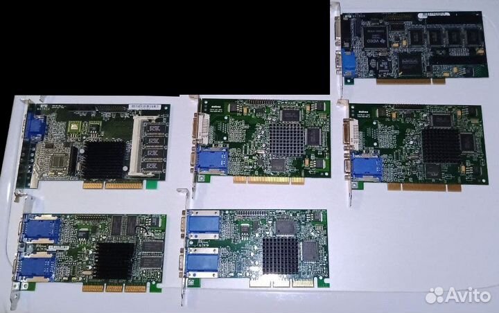 Ретро AGP и PCI видеокарты (GeForce, Matrox, 3dfx)