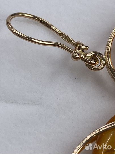 Золотые серьги 583 пробы