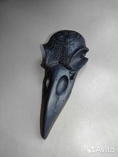 Череп ворона, декор из гипса, алтарный предмет