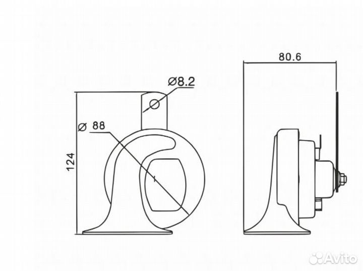 Сигнал автомобильный Вымпел са-01 410 и 510Гц
