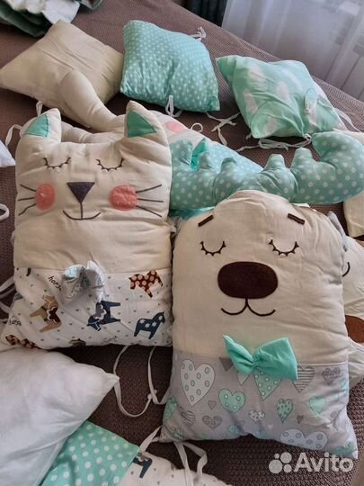 Бортики в кроватку мальчик/девочка