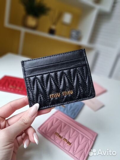 Картхолдер Miu Miu натуральная кожа