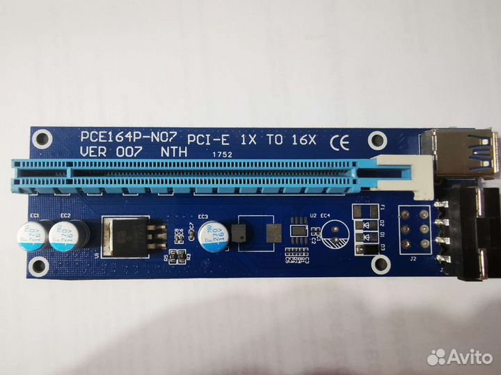 Райзеры riser pci e x1 x16