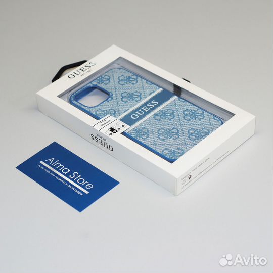Силиконовый чехол Guess для iPhone 13 Синий