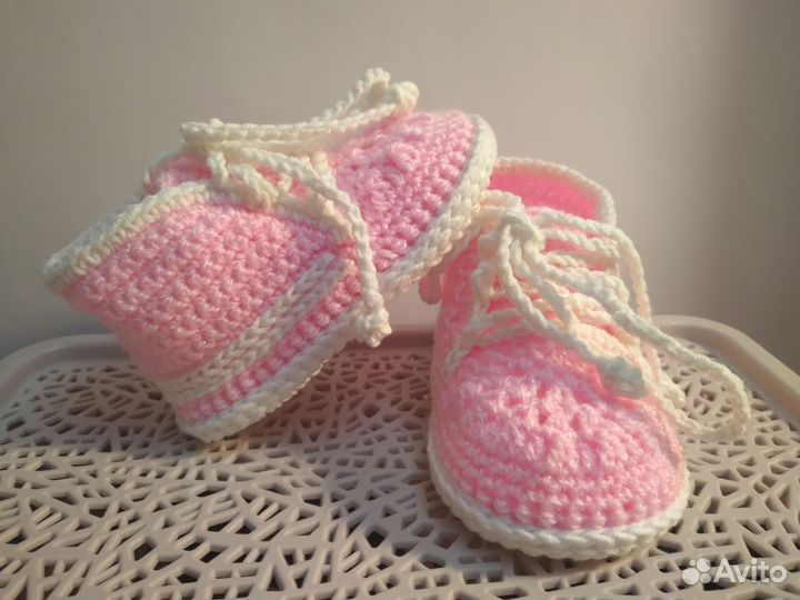 Пинетки кроссовочки для девочки теплые