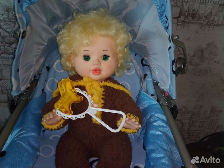 Кукла пупс с веснушками 45 см, Кругозор СССР