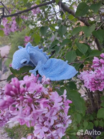 Дракон вязаный игрушка мягкая