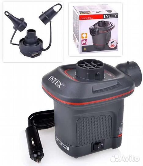Атомобильный насос intex для матраса/бассейна