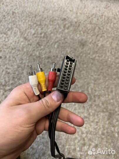 Кабель переходник tv av rca scart