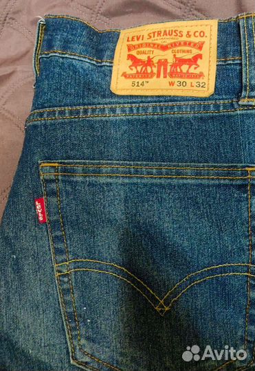 Джинсы levis 514 w30 l32